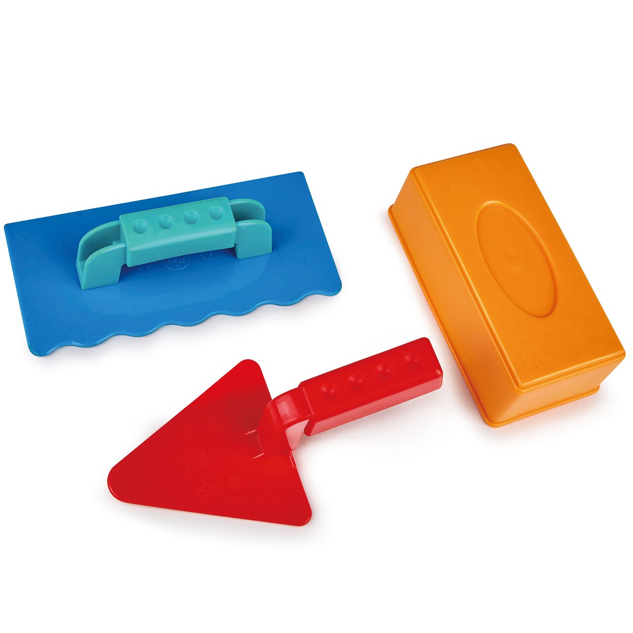 Hape: Master Bricklayer Set - 3pc Sand Castle Building Playset, Beach Toy, 2 Trowels & Brick Mold, Outdoor & Water Activity, Kids & Toddler Ages 18mo+